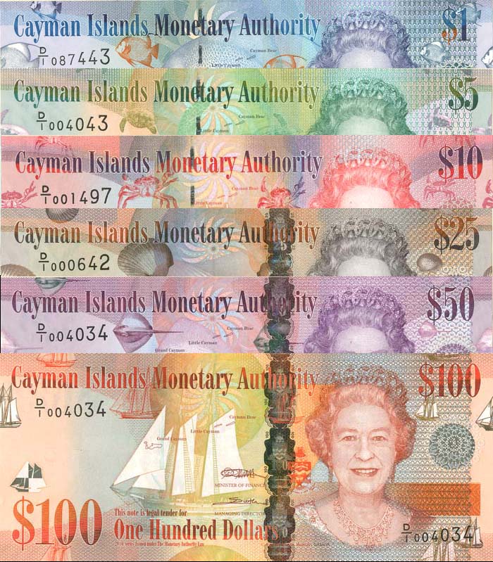 Cayman Islands - Set of 6 Notes - Foreign Paper Money